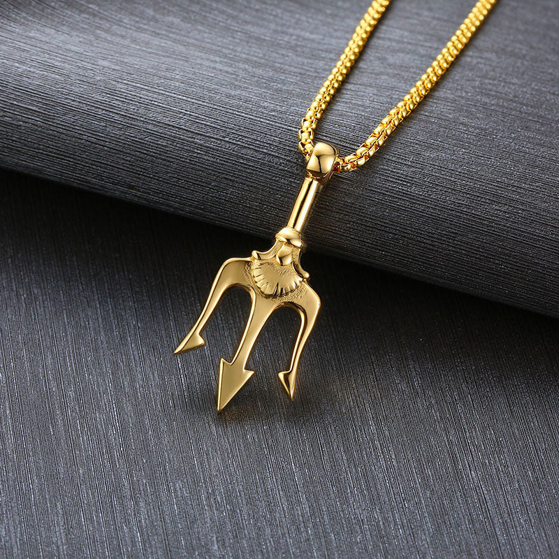 Titanium Steel Necklace with Hip Hop Cross Pendant