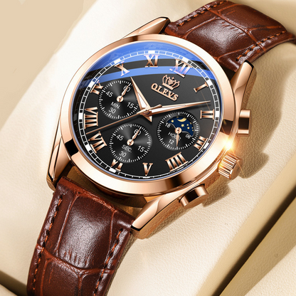 Men's Multifunctional Waterproof Luminous Quartz Watch