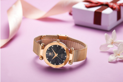 Waterproof Quartz Watch with Mesh Band