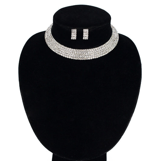 Fashion Bridal Necklace Set with Rhinestone Jewelry