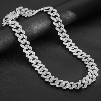 18K Diamond Cuban Link Bracelet for Men (12.5MM)
