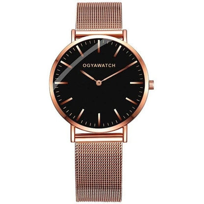 New OGY Mesh Band Watch - Slim, Stylish Quartz Timepiece