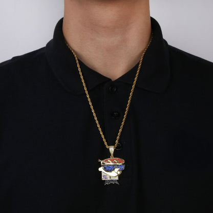 Cartoon Character Dexter Pendant Hip-Hop Men's Necklace
