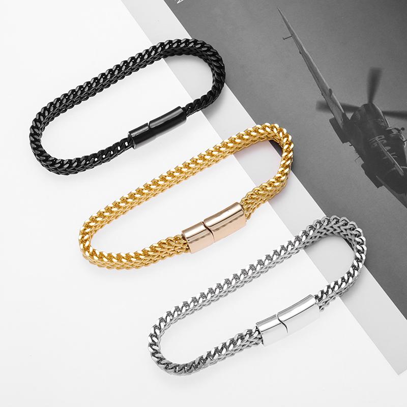 Hip-Hop Style Double-Sided Woven Men's Bracelet