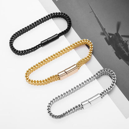 Hip-Hop Style Double-Sided Woven Men's Bracelet