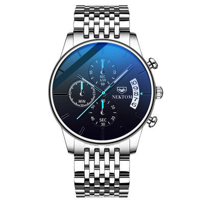 2019 Men's Automatic Quartz Watch with Steel Band