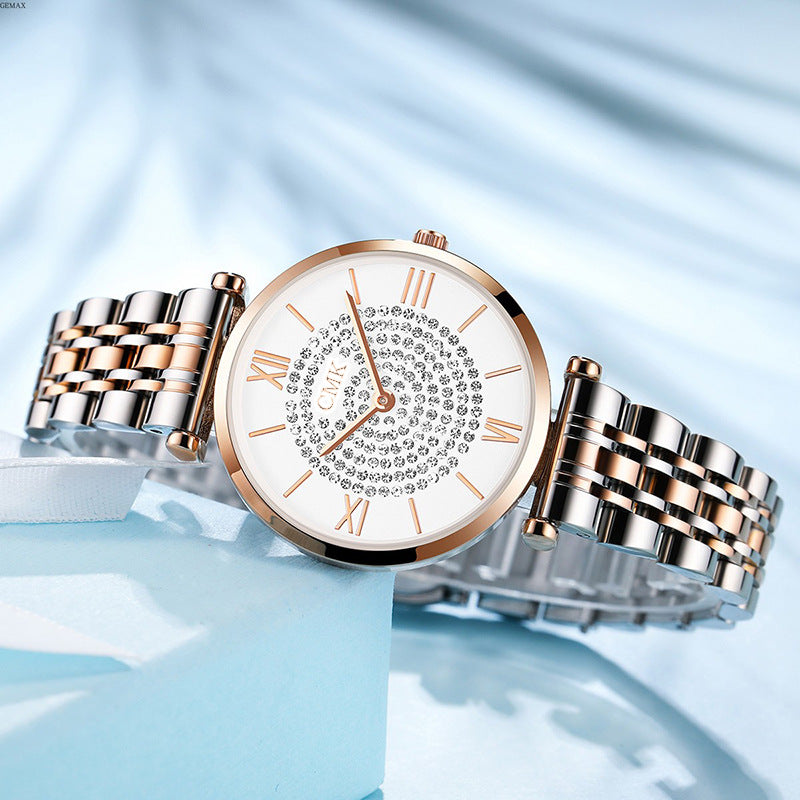 Fashion Women's Quartz Watch with Starry Sky Design