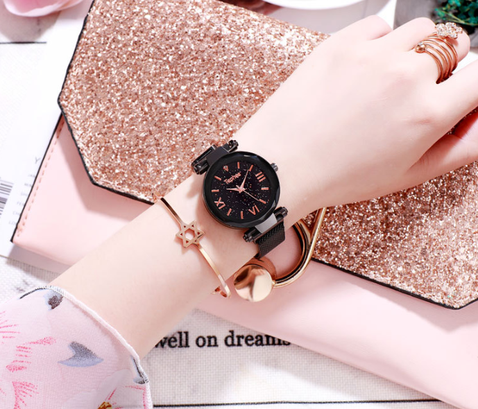 Starry Sky Quartz Watch with Magnetic Strap (Couple's)