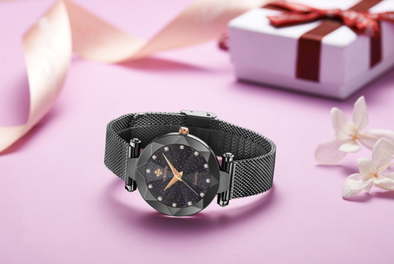 Waterproof Quartz Watch with Mesh Band
