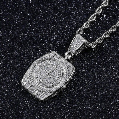 Hip Hop Watch Pendant Necklace