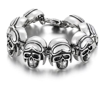 S925 Sterling Silver Men's Personalized Hip Hop Bracelet