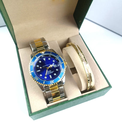 2-Piece Swiss Quartz Watch Set with Bracelet (Wholesale)