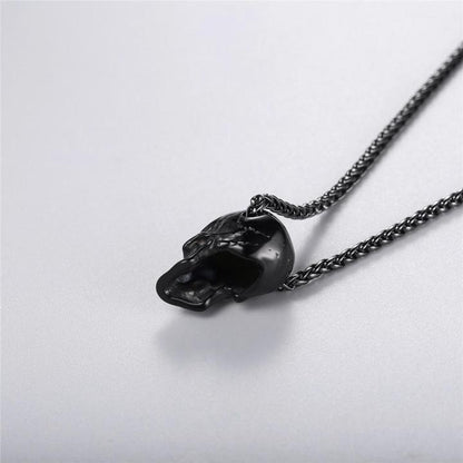 Punk Skull Pendant, Vintage Hip Hop Necklace
