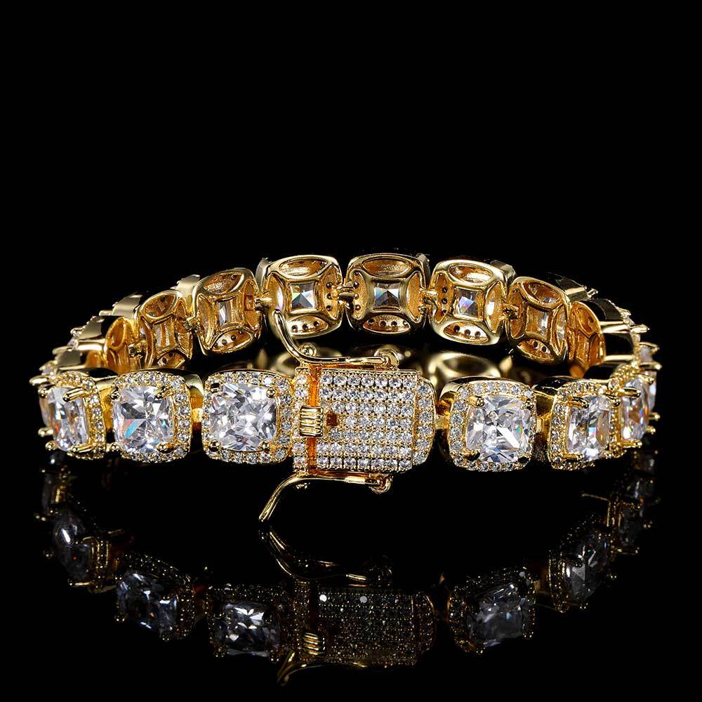 10mm Men's Rock Candy Zircon Bracelet