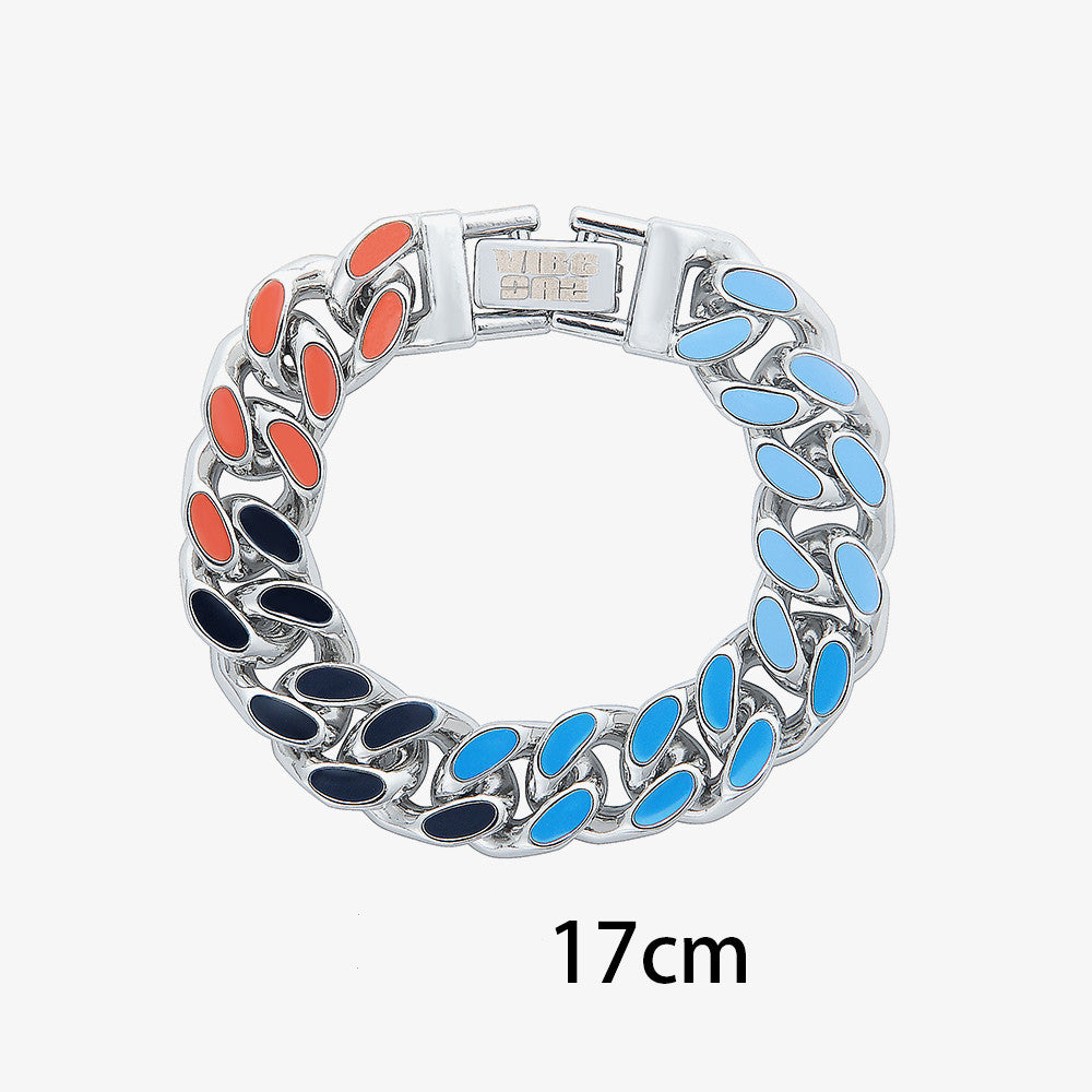 Colorful Cuban Bracelet in High Street Style
