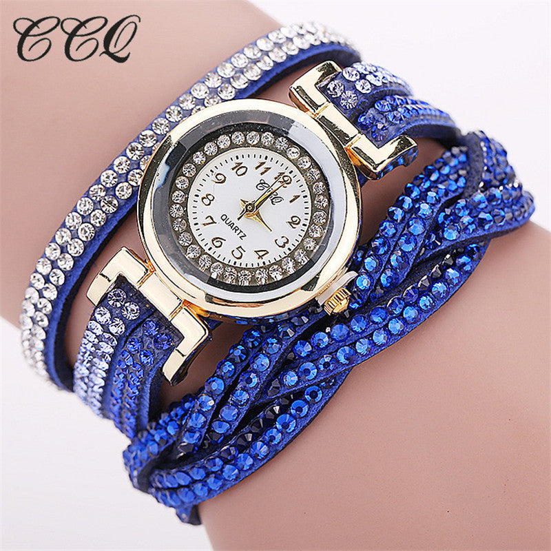 Trendy Twisted Women's Bracelet with Quartz Watch