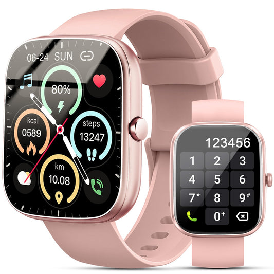 Smart Watch 1.96" Smartwatch for Women Men (Answer/Make Call) Fitness Tracker with 100+ Sport Modes IP68 Waterproof Heart Rate/Sleep Monitor Spo2 Pedometer Activity Tracker for Android iOS