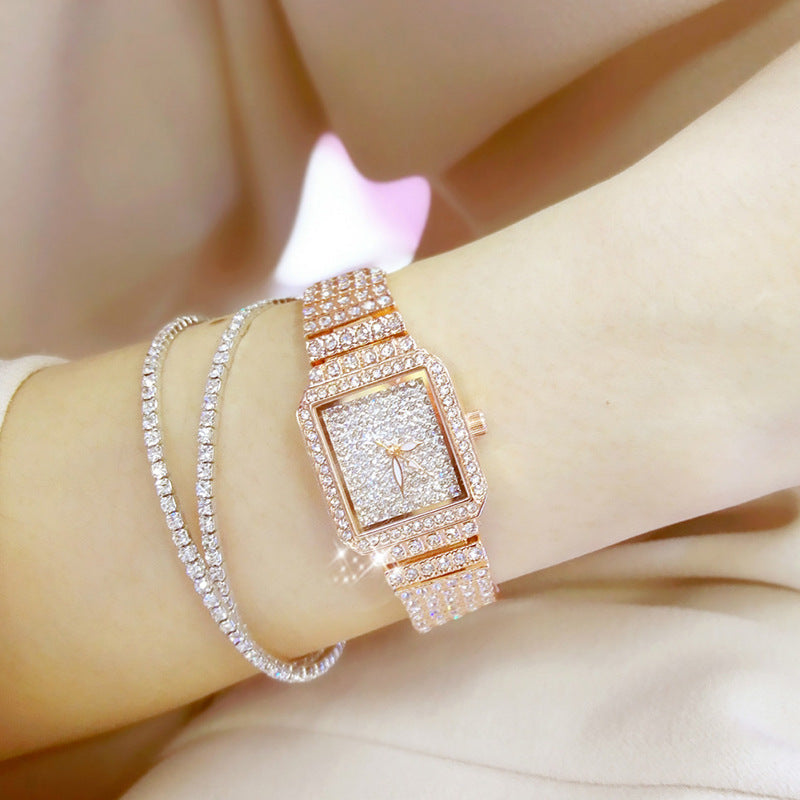 2019 Women's Crystal Quartz Watch with Stainless Steel Band