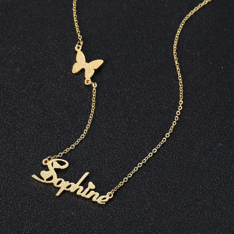 Custom Stainless Steel Name Pendant Necklace for Women