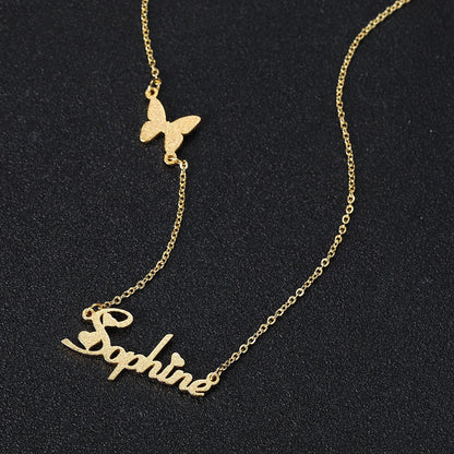 Custom Stainless Steel Name Pendant Necklace for Women