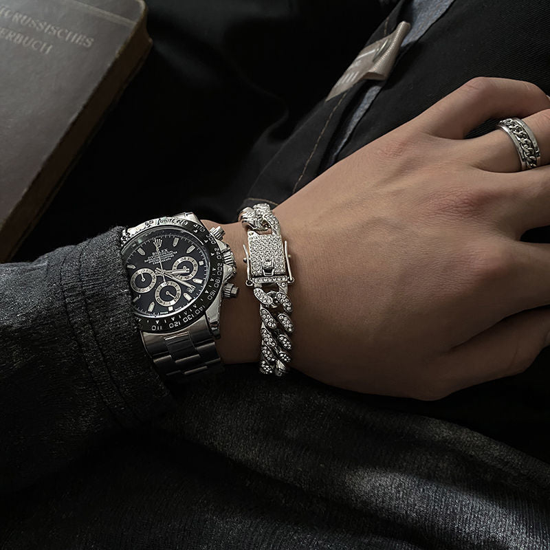Men's Cuban Style Bracelet - Minimalist Summer Design