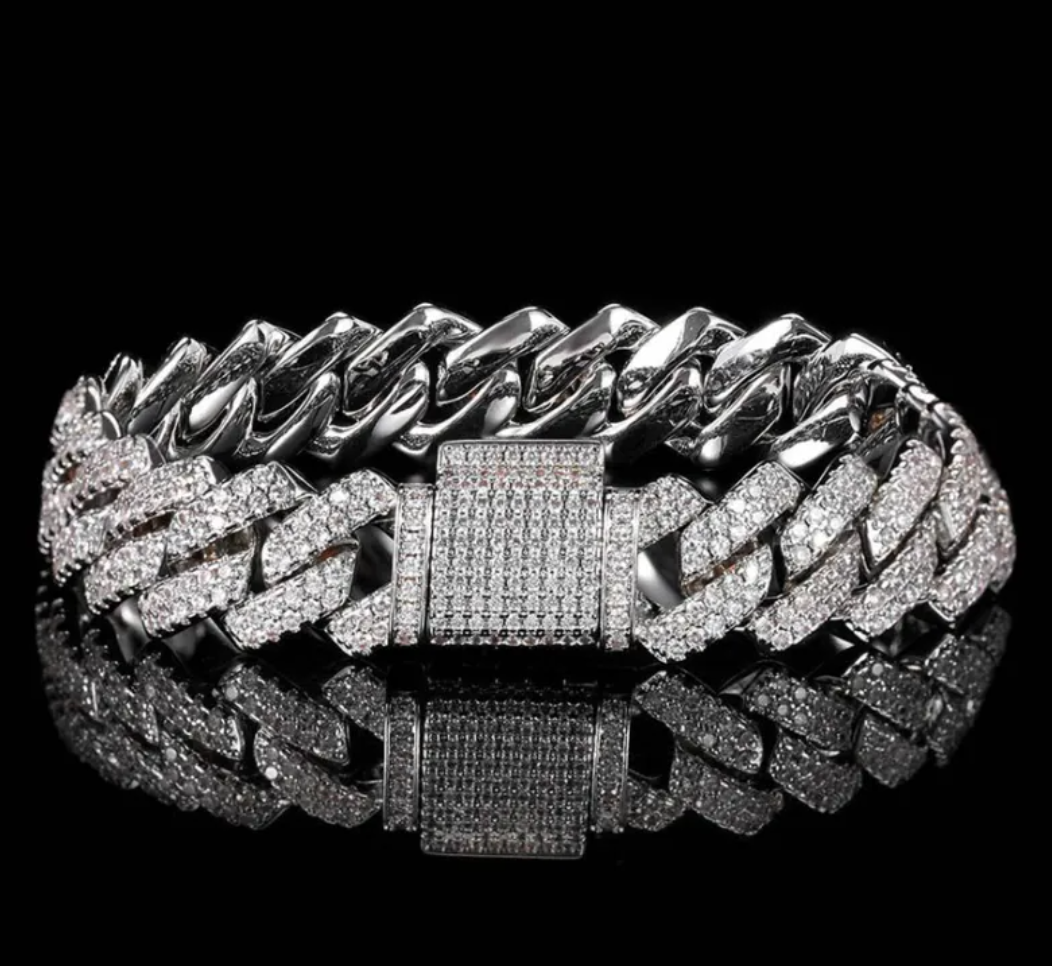 Iced Out Cuban Zircon Bracelet