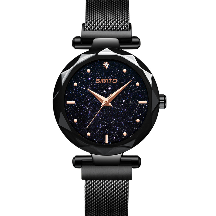 Starry Sky Women's Quartz Watch with Mesh Band