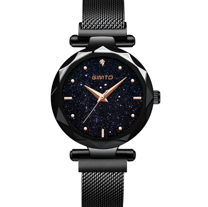 Starry Sky Women's Quartz Watch with Mesh Band
