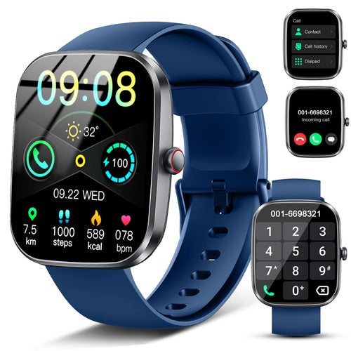 Smart Watch(Answer/Make Call) 1.91" Smartwatch for Men Women2025 Fitness Watch with 110+ Sport Modes Fitness Activity Tracke with Pedometer/Sleep Monitor/Heart Rate/IP68 Waterproof for Android iOS