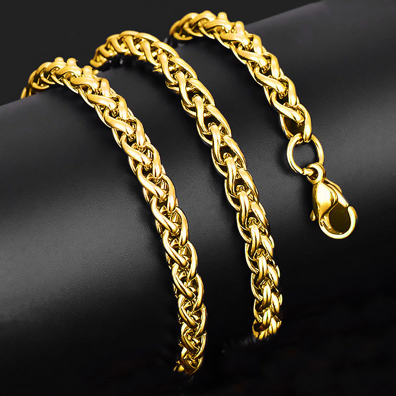 Cross-Border Stainless Steel Hip Hop Chain Necklace