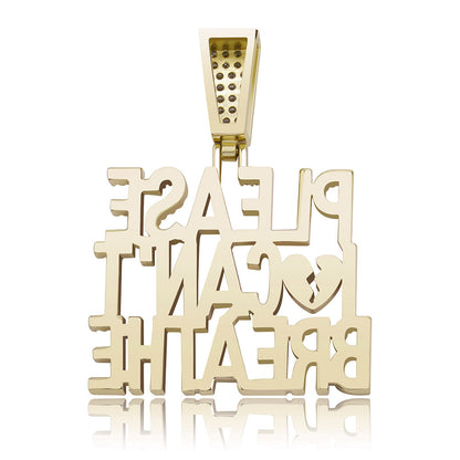 Hip Hop Letter Pendant Necklace with Zirconium Stones