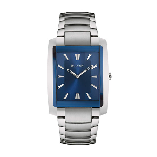 Bulova Mens Classic Rectangle 2-Hand Quartz Watch Style: 96A169