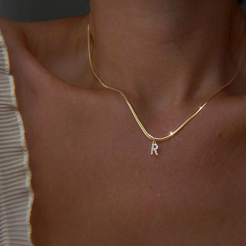 Hip Hop Round Snake Chain Necklace with Pendant Jewelry