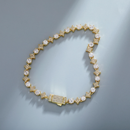Personalized Zircon Tennis Necklace & Bracelet for Men – Hip Hop Style