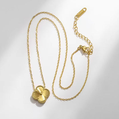 Trendy Four-Leaf Clover Choker Necklace Set for Women