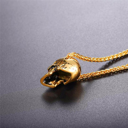 Punk Skull Pendant, Vintage Hip Hop Necklace
