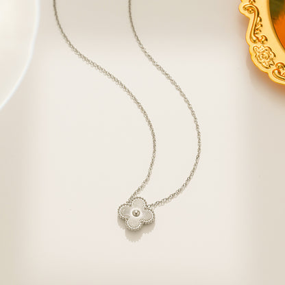 Trendy Four-Leaf Clover Choker Necklace Set for Women