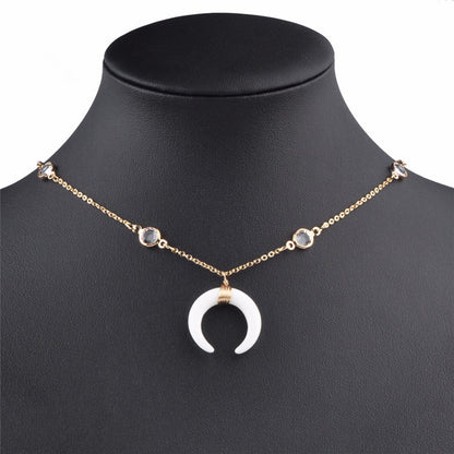 Crescent Moon Clavicle Necklace