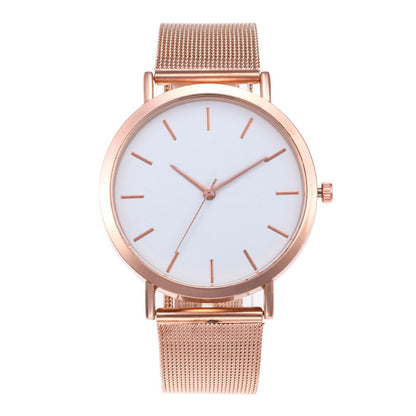 Slim Quartz Women's Watch with Steel Mesh Band