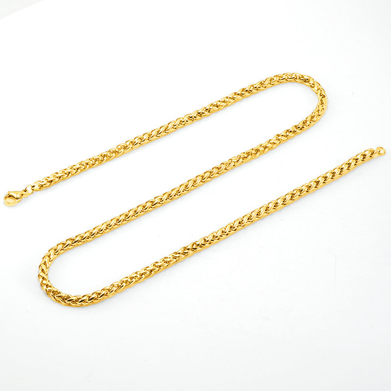 Cross-Border Stainless Steel Hip Hop Chain Necklace