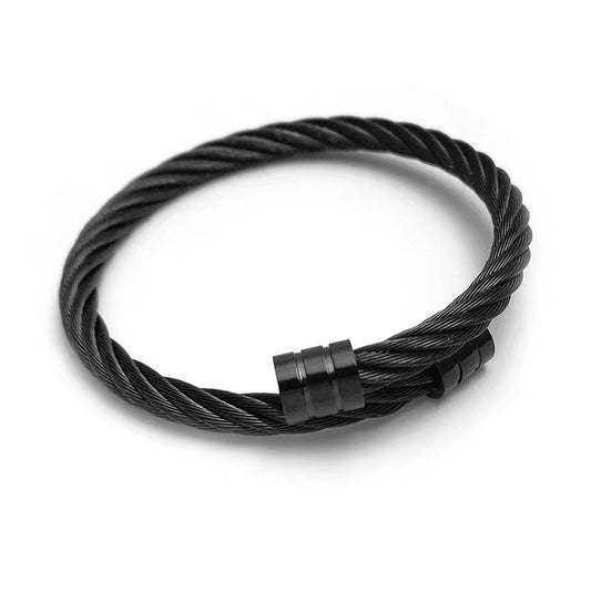 Men's Steel Wire Bracelet - Hip Hop Punk Fashion Accessory