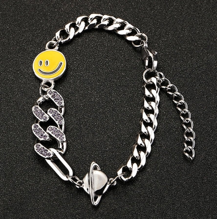 Cuban Diamond Planet Splice Bracelet
