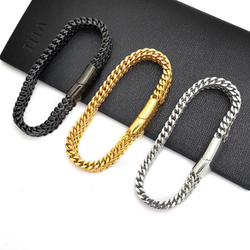 Hip-Hop Style Double-Sided Woven Men's Bracelet