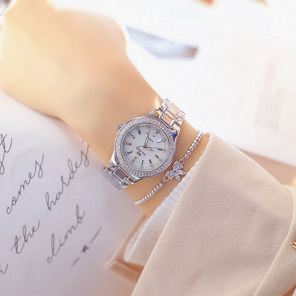 2019 Women's Crystal Diamond Stainless Steel Watch