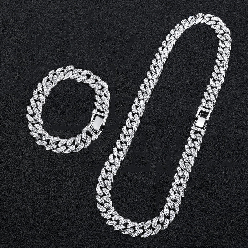 Diamond Cuban Necklace for Couples - Hip-Hop Style