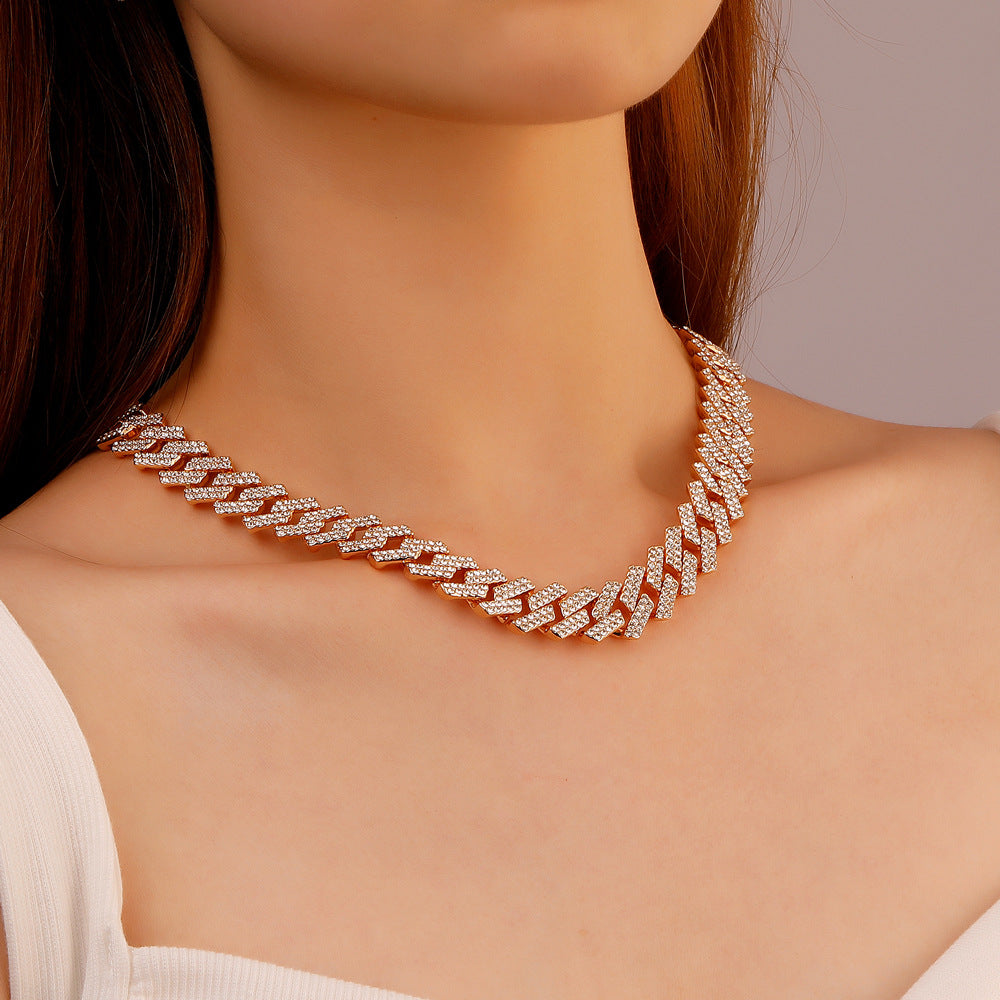 Vintage Hip-Hop Diamond Cuban Necklace for Men
