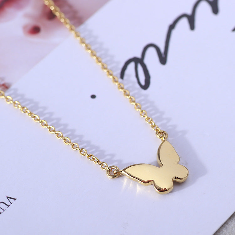 Stylish Butterfly Design Natural Mother-of-Pearl Necklace