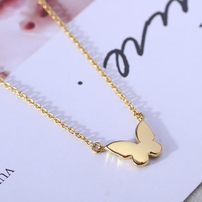 Stylish Butterfly Design Natural Mother-of-Pearl Necklace