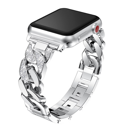 Diamond-Studded Stainless Steel Strap Compatible With Devices