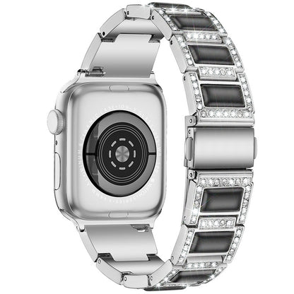 Opal Three Beads Diamond-Studded Stainless Steel Watch